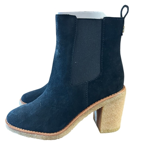 Lauren Ralph Lauren Marianna Black Suede Booties Size 5.5 - Picture 1 of 8